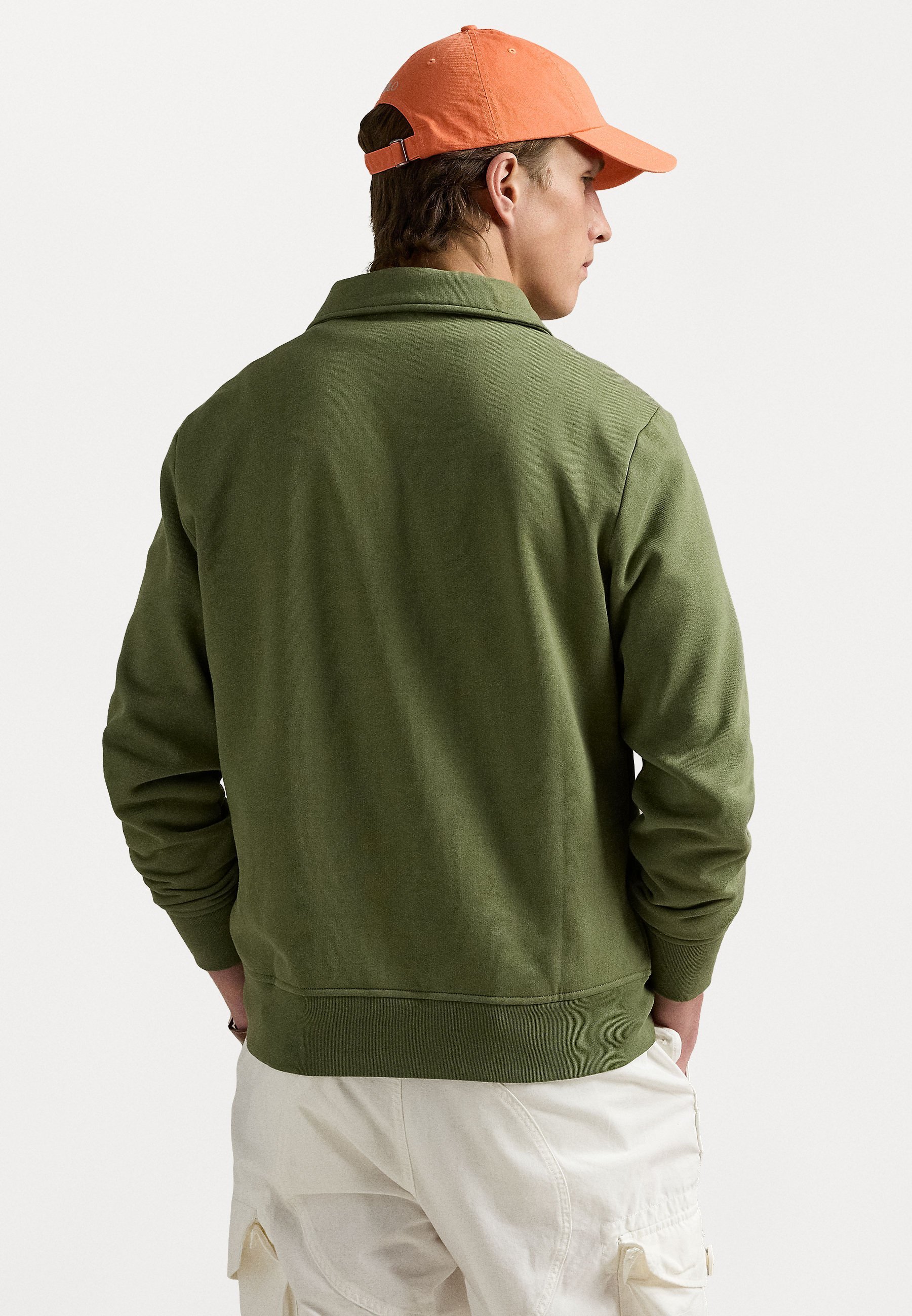 Felpa con colletto e logo Polo Ralph Lauren - Felpa - verde albero
