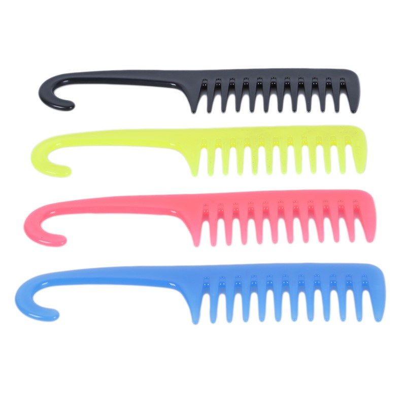 Nuovo pettine antistatico con gancio, districa i capelli sotto la doccia, pettine grande con denti larghi, trucco professionale da salone, 1 pezzo