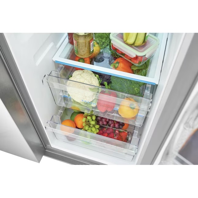Frigidaire Side-by-Side-Kühlschrank mit 725 Litern Nutzinhalt und Eiswürfelbereiter (Edelstahl, fingerabdruckresistent) ENERGY STAR®