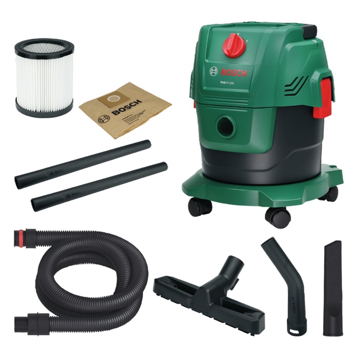 Aspiradora universal de bote BOSCH PAS 15-200 - 1200 W - 30 l/s - Depósito de 15 L - 200 mbar