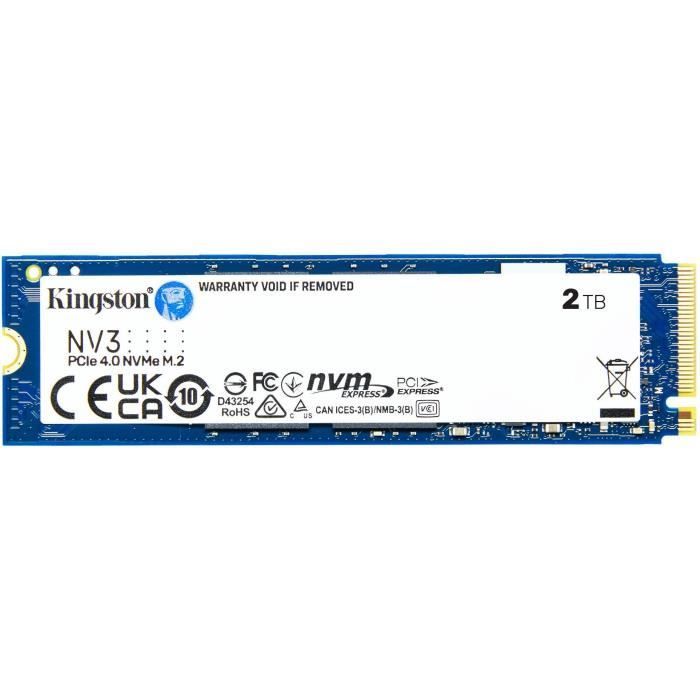 KINGSTON - NV3 - Sisäinen SSD - 2 TB - PCIe 4.0 NVMe M.2 2280