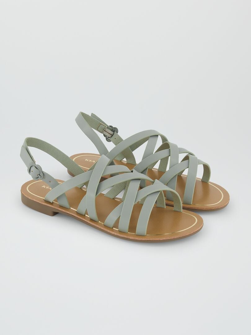 Sandalias con tiras - VERDES