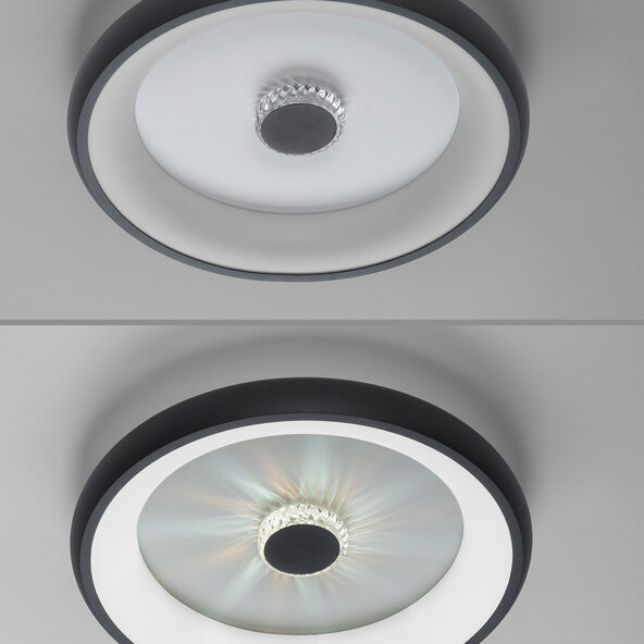 Φωτιστικό οροφής LED KUNEO Ø 45 cm, μαύρο