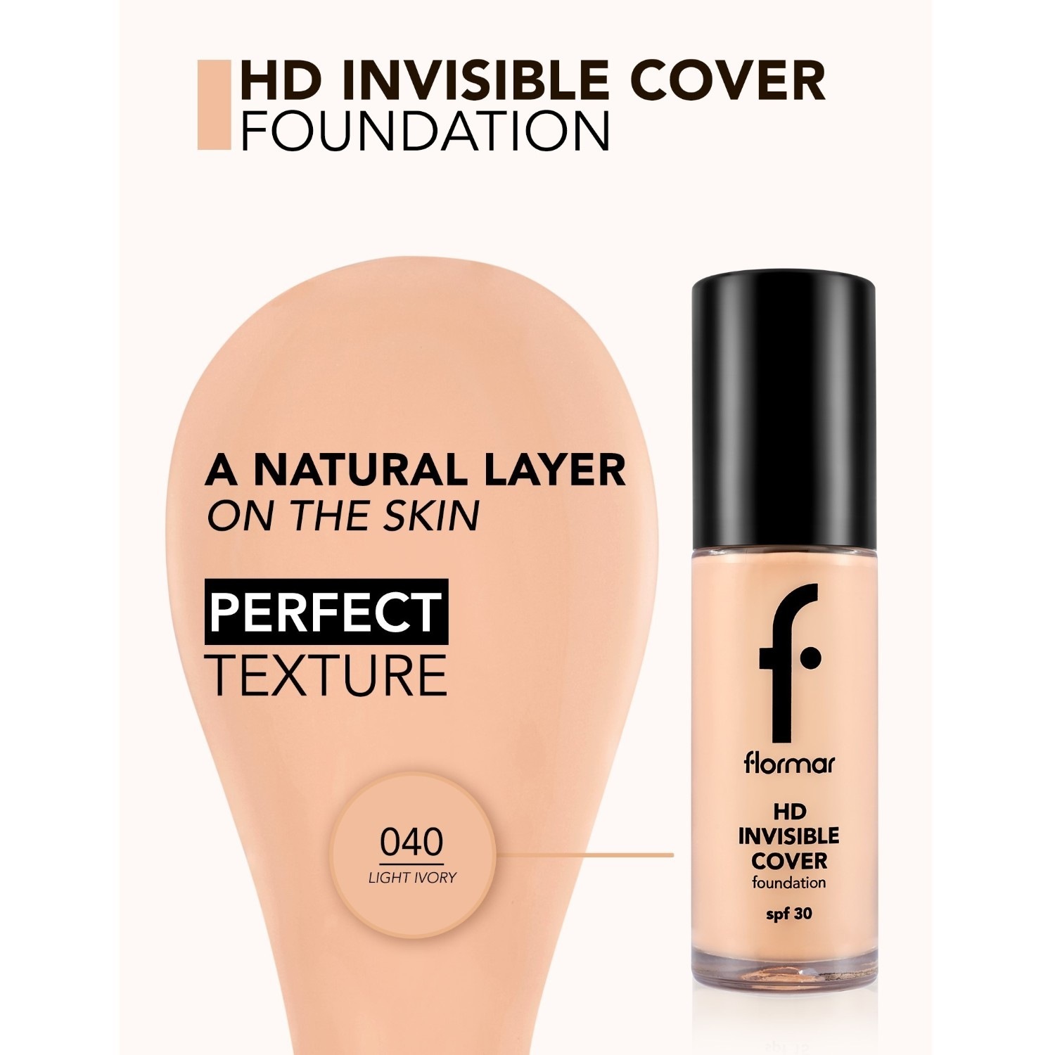 Flormar Foundation High Definition Invisible Cover – 30 ml