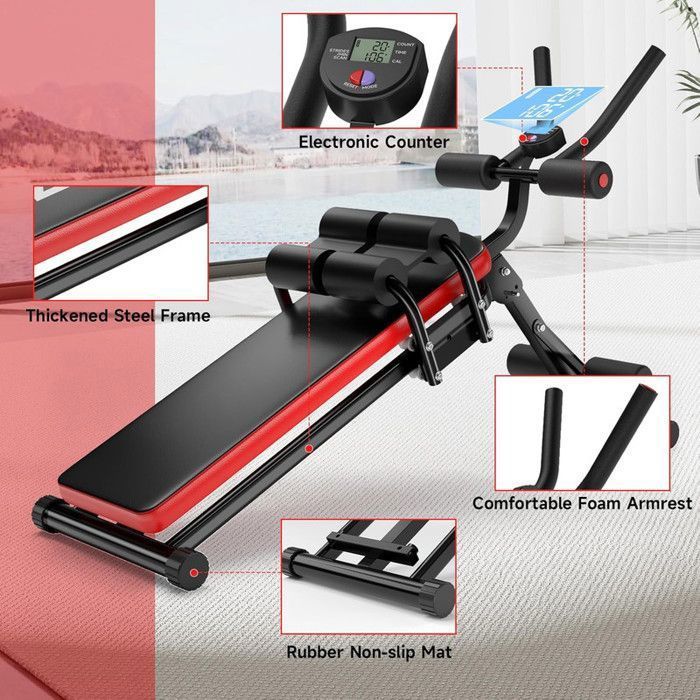 Foldable Abdominal Trainer - Dskeuzeew Fitness Equipment, Max Load 150 kg - 5 Minute Shaper - Family Fitness Equipment