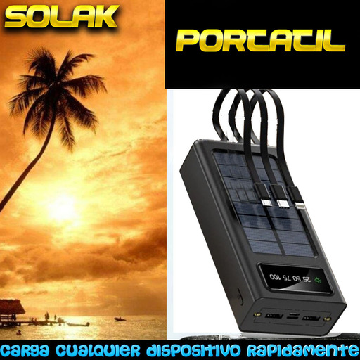 20000 mAh solladdare med LED-ficklampa, kraftfull bärbar extern batteribank
