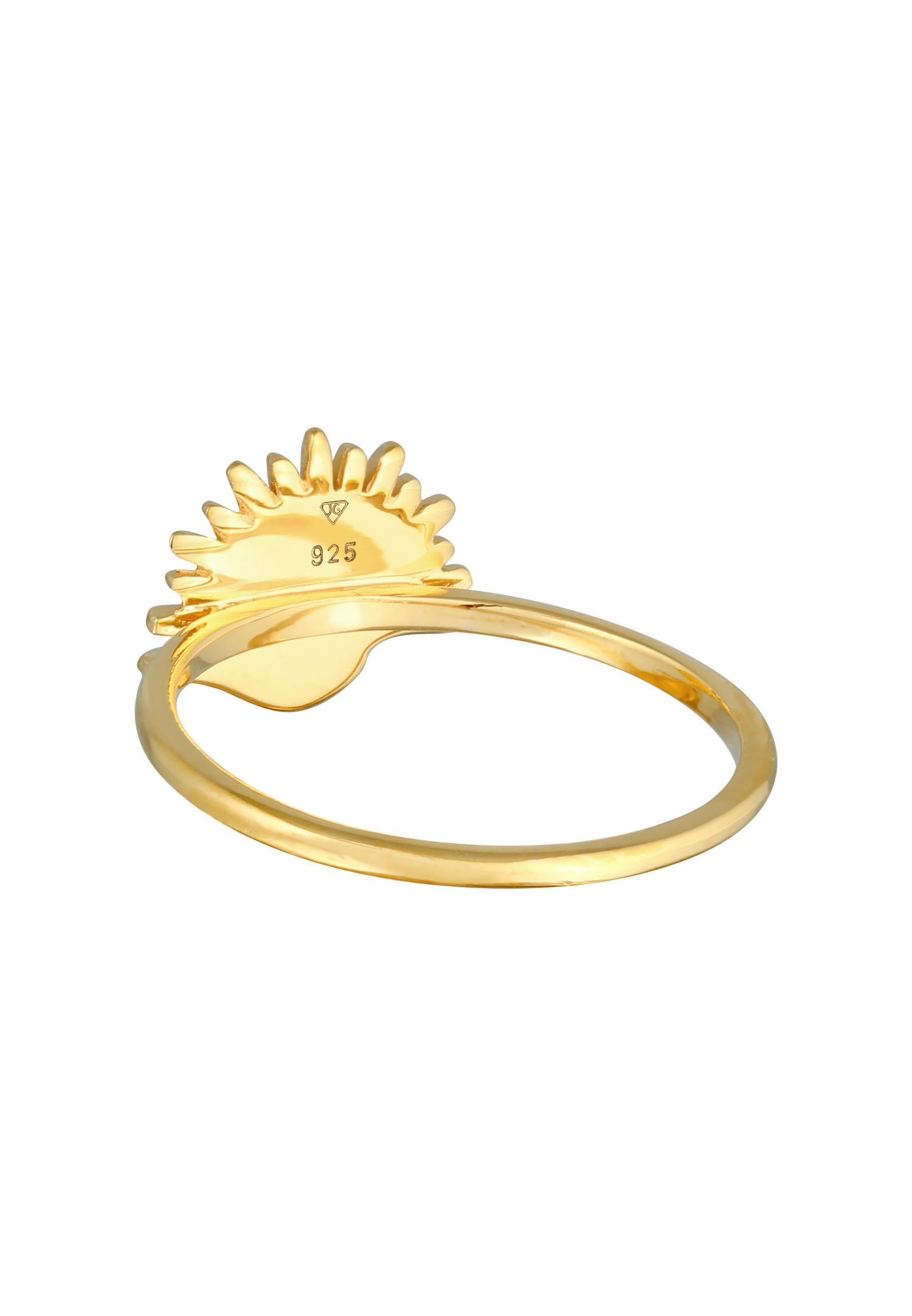 Elli Blogueur Femme Sun Boho Look Trend avec pierre de lune en argent sterling 925 plaqué or