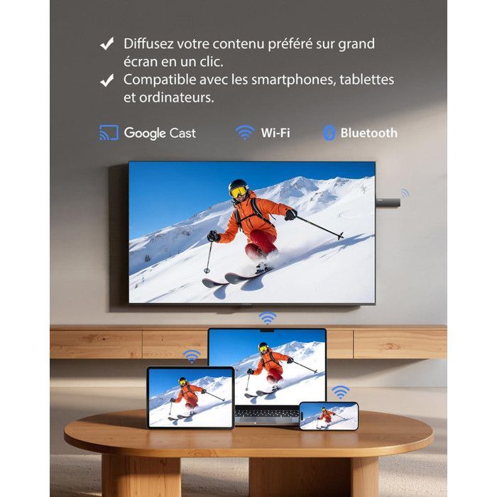 STRONG - SRT 41 - Streaming Box Google TV 4K - Chromecast - Wifi 5 - Bluetooth - Assistant Vocal Google - Dolby Atmos/Vision - HDR