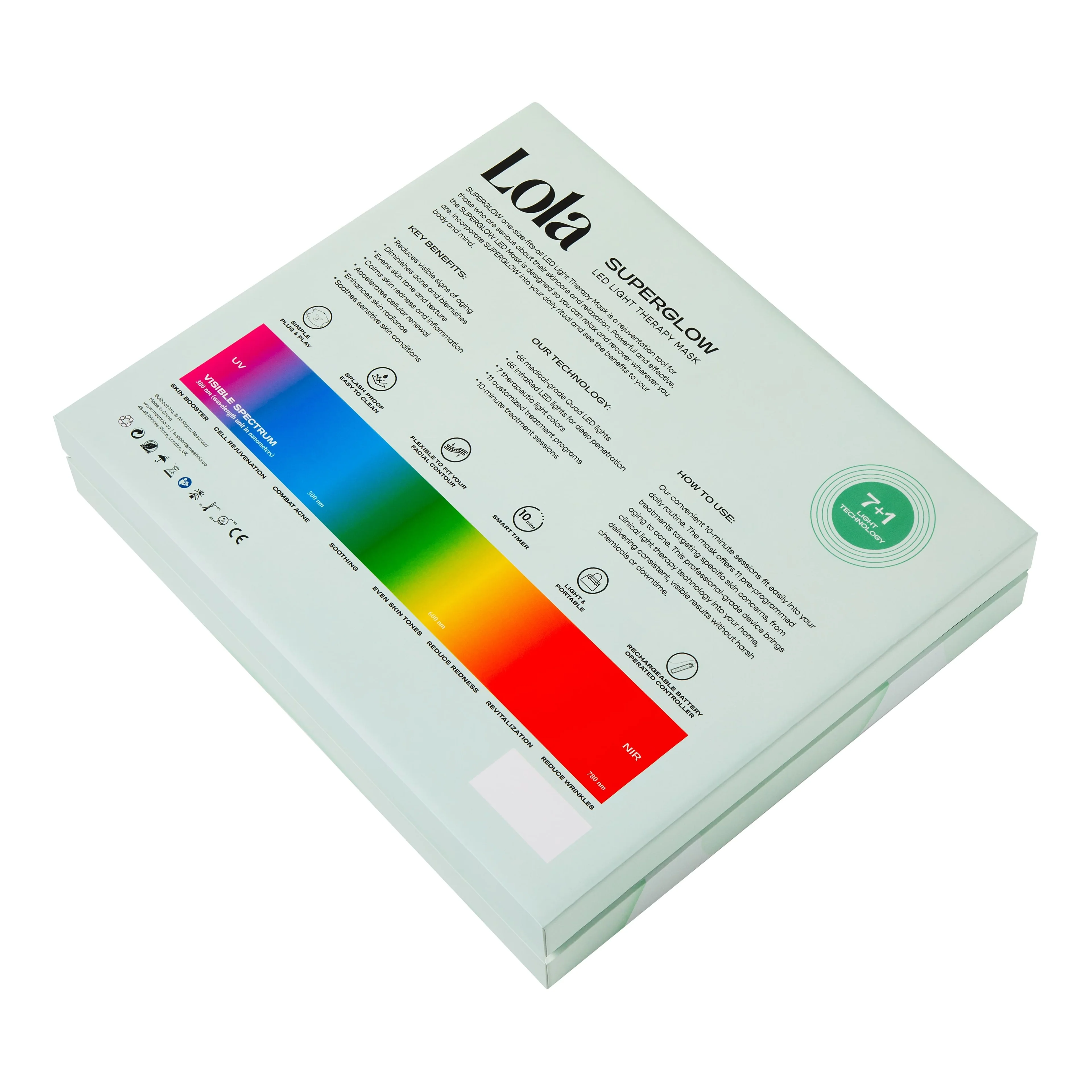 Accessori Superglow LED Light Therapy Mask - Beauty Device, Tratt.viso 24 ore illuminante, Tratt.viso 24 ore antirughe