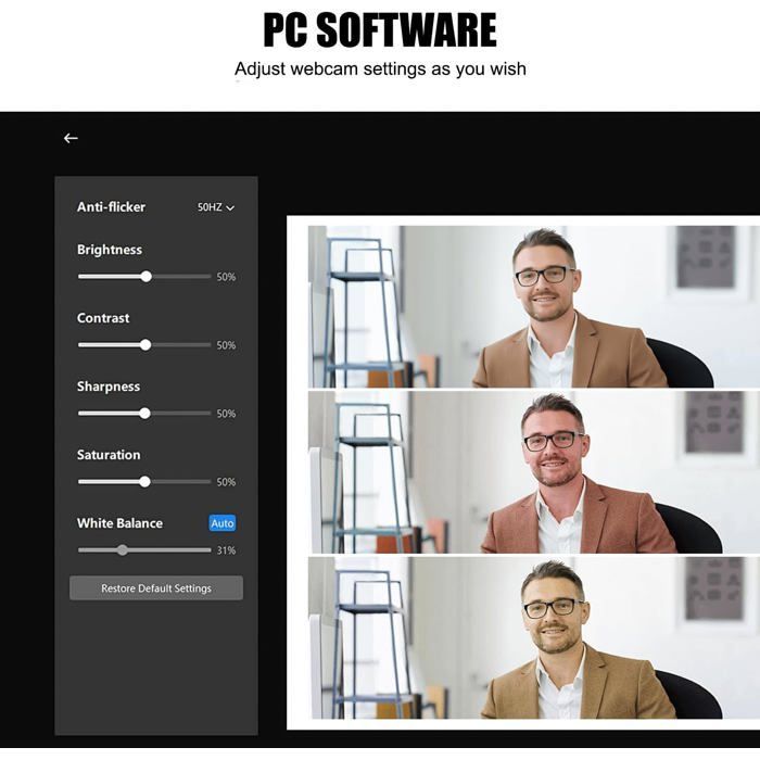 Cámara web para PC Full HD 1080P con micrófono, cámara USB Plug and Play giratoria de 360° para vídeo y grabación.