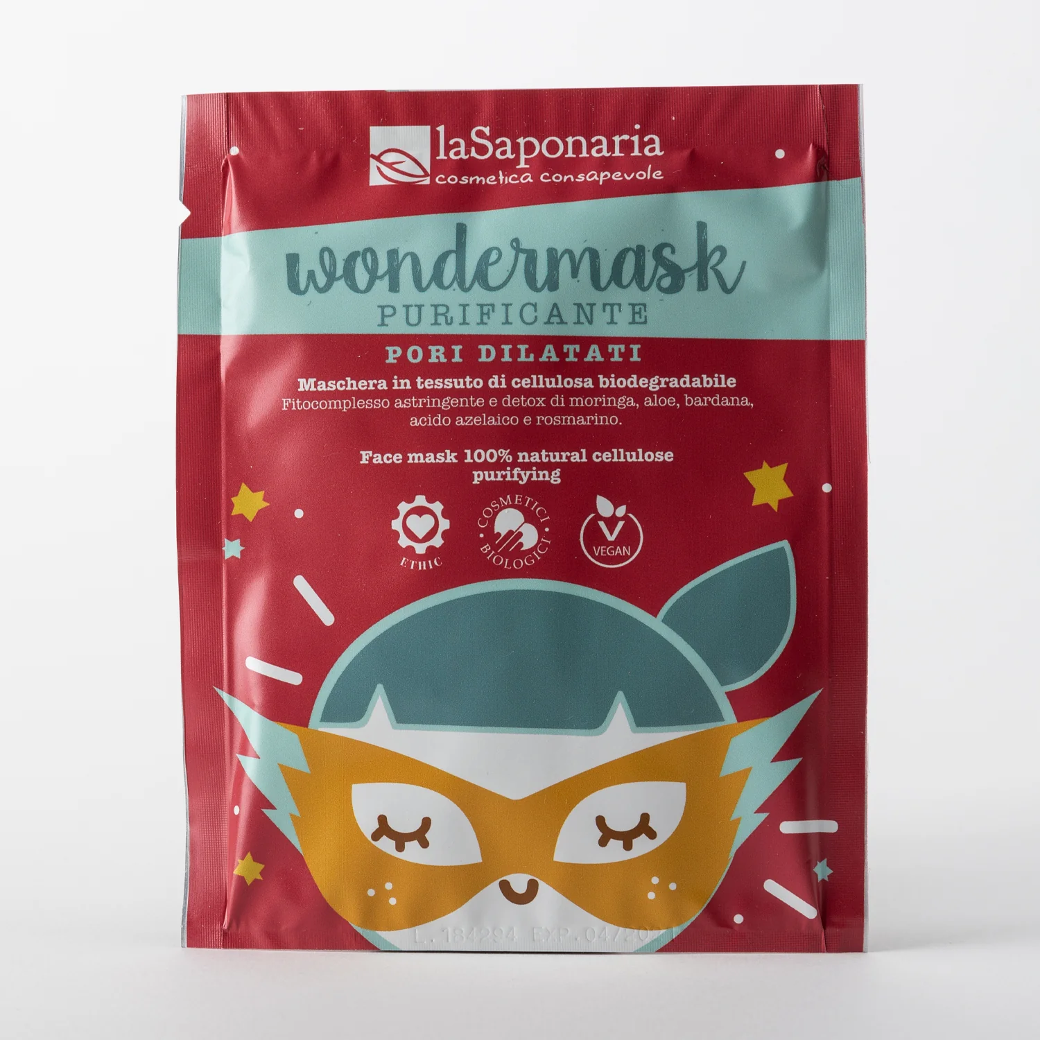 Wondermask Wondermask - Maschera in tessuto purificante - Maschera Purificante viso