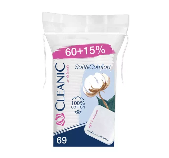 Cleanic Soft & Comfort płatki kosmetyczne 69 sztuk