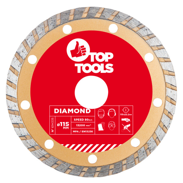 Tarcza diamentowa 115x22.2mm, Top Tools 61H335