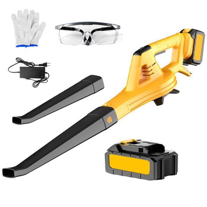 Soplador de hojas inalámbrico de 600 W y 21 V, 5 velocidades, 120 CFM, 160 km/h, con 1 batería de 3,0 Ah, cargador ultraligero, 18000 RPM, para jardín.