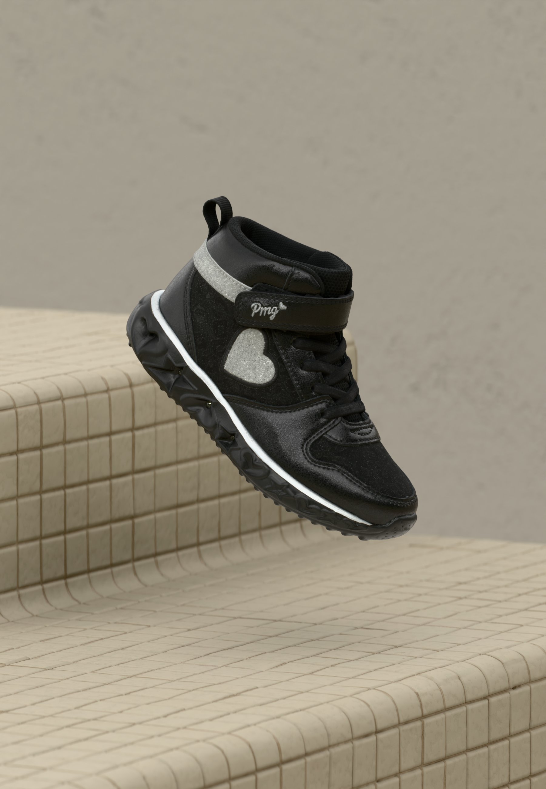 Primigi BLINKY - Hoge sneakers - parelzwart
