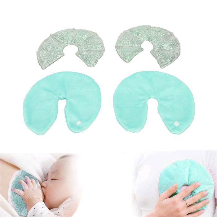 SALUTUYA Coussinets de Gel pour seins 1 paire de coussinets de Gel d'allaitement, compresse chaude et froide hygiene brosse