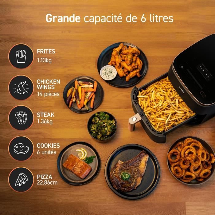 COSORI Turbo Blaze Chef Edition Airfryer - 6L kapacitet - 6 programmer - 1725W - Sort