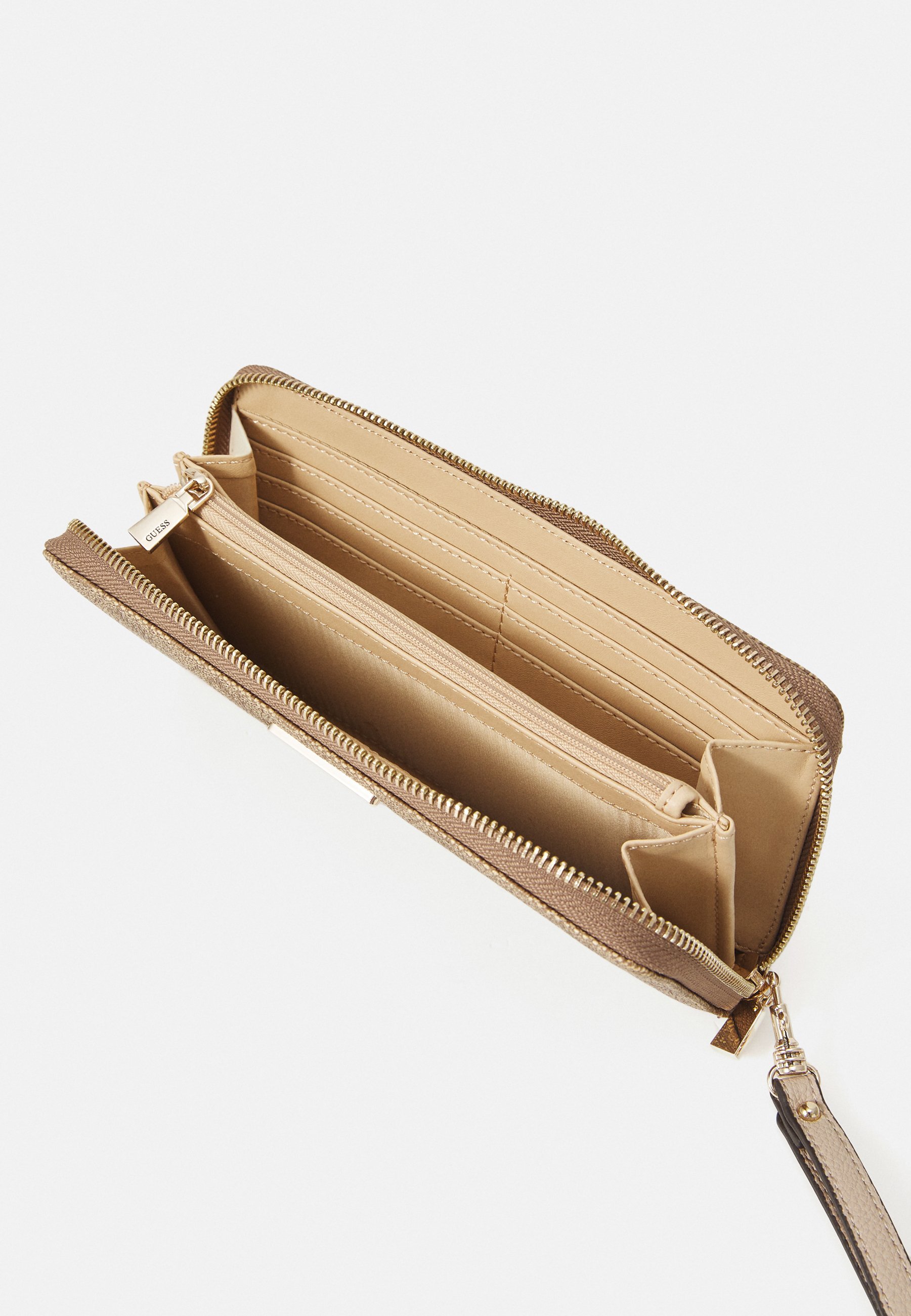 Guess LAUREL LARGE ZIP AROUND - Portemonnee - beige