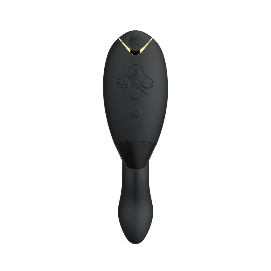 Womanizer Vibrator Crni Luksuzni Dvostruki Stimulator sa Pleasure Air tehnologijom za klitoris i vibracijom za G-tačku - 1 komad