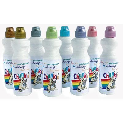 Marqueur gouache - OZ INTERNATIONAL - Chunkie - Boite de 8 - Couleurs métalliques - 75ml