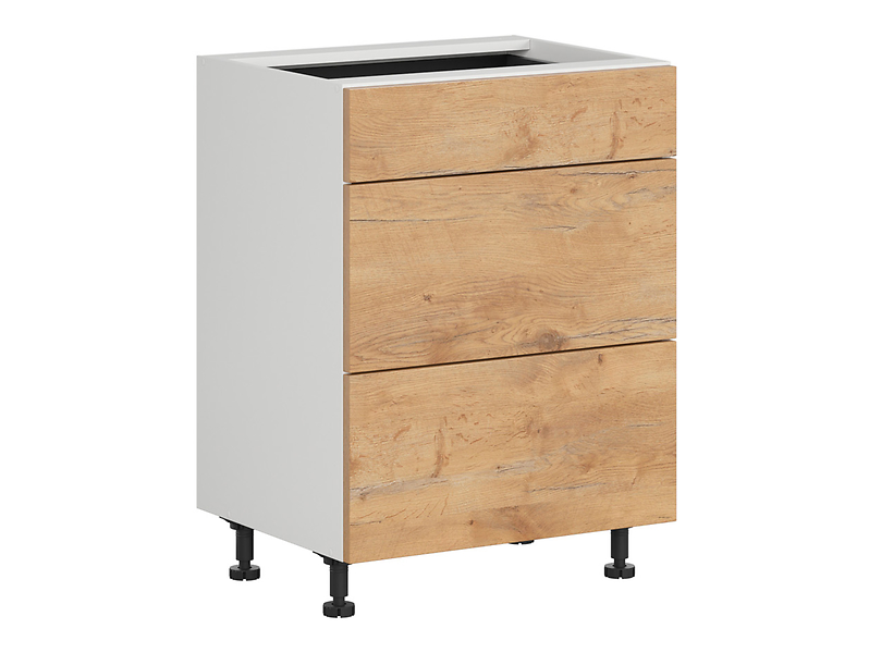 Szafka kuchenna Hamper 60 cm z szufladami cichy domyk dąb lancelot