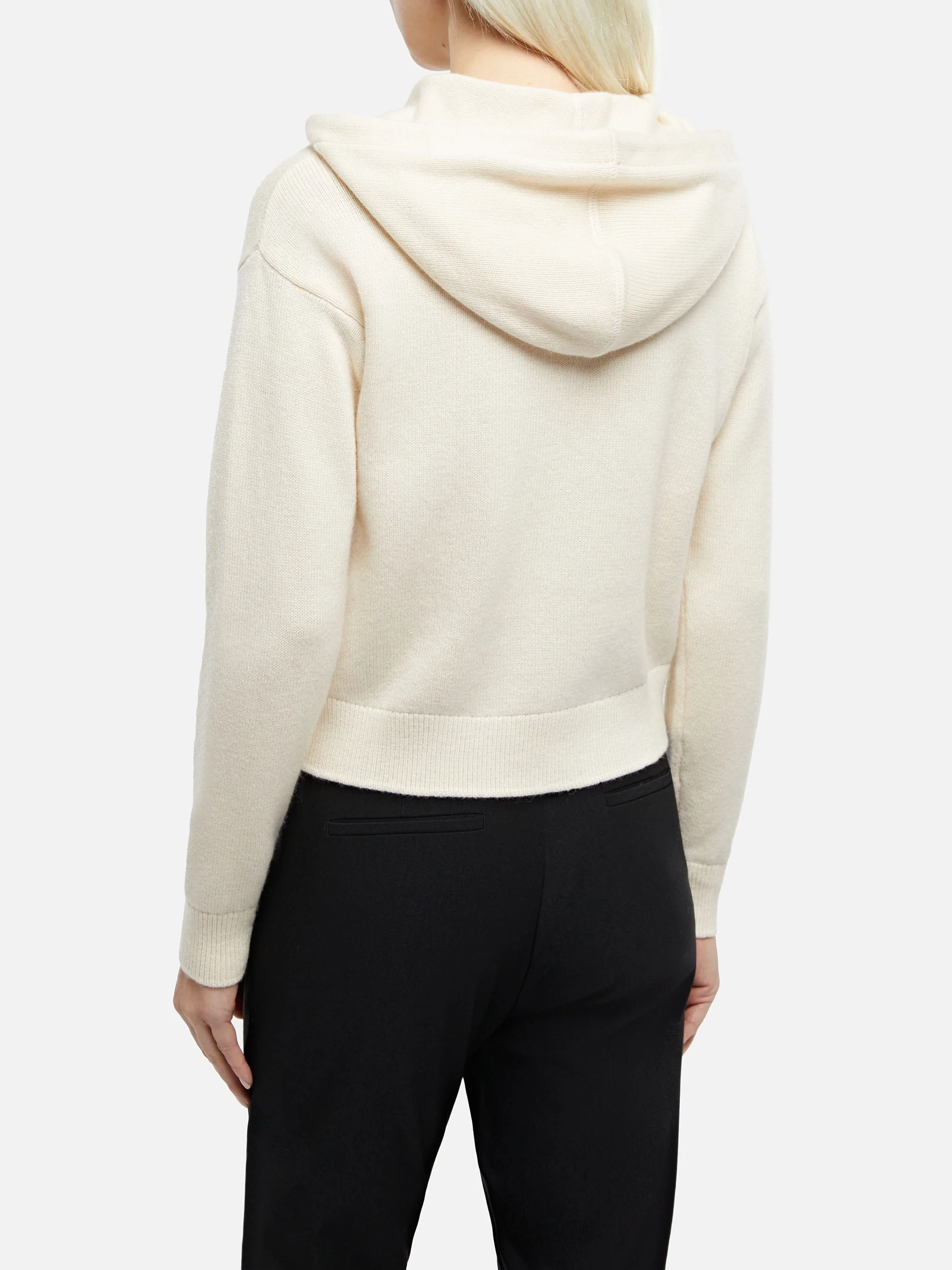 Off-White gebreide hoodie voor dames