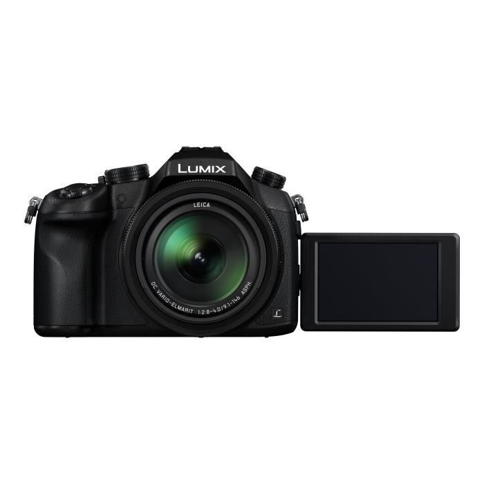 Fotocamera digitale bridge Panasonic Lumix DMC-FZ1000, 20,1 MP, zoom ottico 16x, Leica, Wi-Fi, NFC, colore nero.