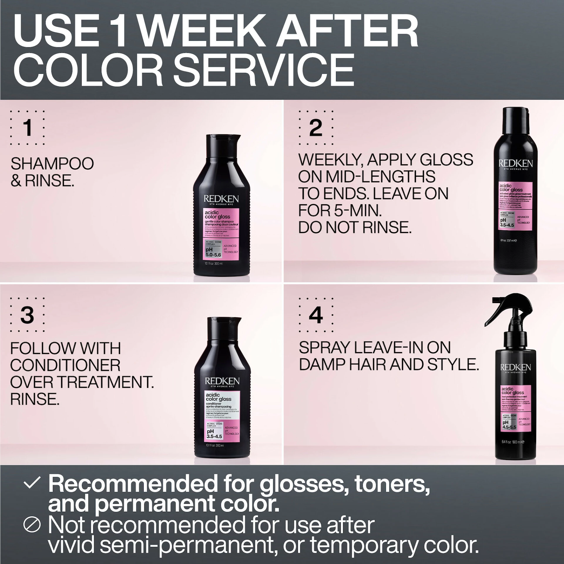 Kiseli šampon za sjaj boje kose 300 ml - Redken