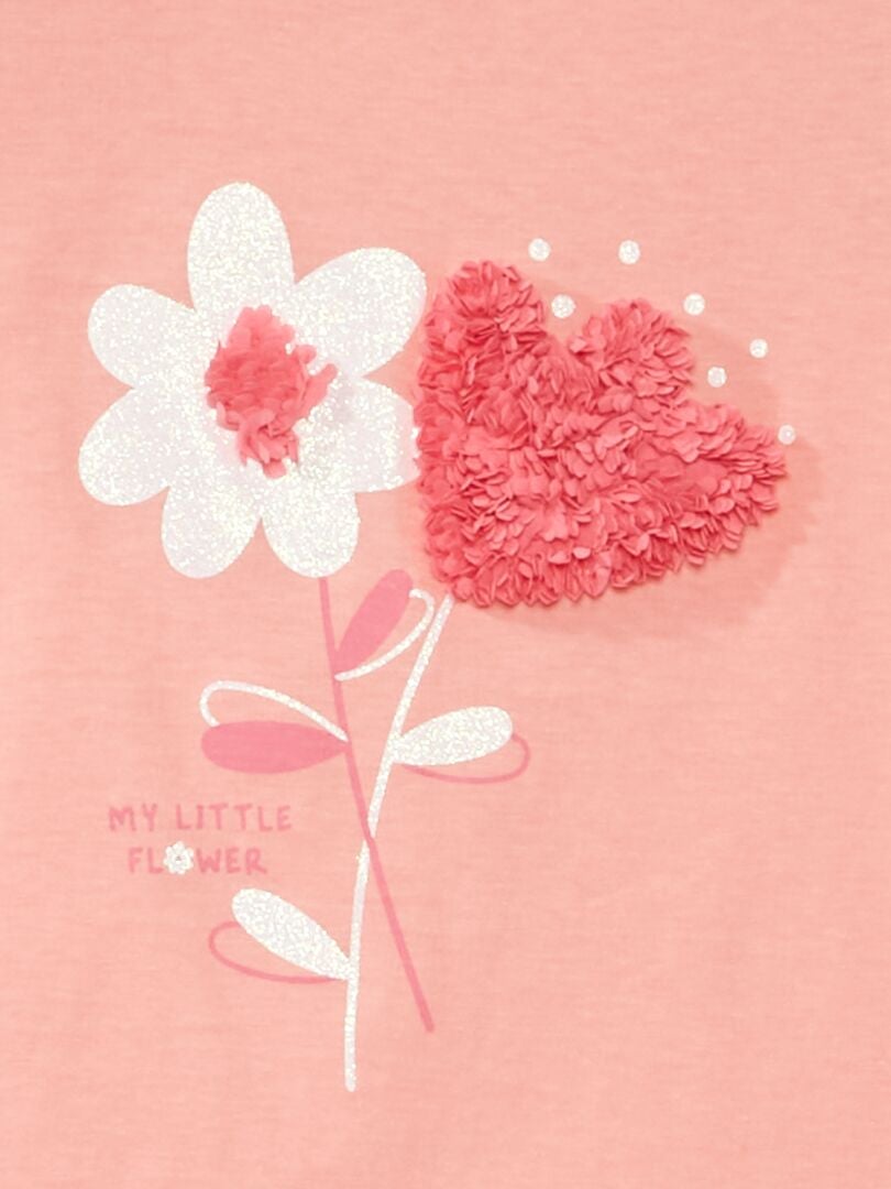 Camiseta de punto con decoración divertida - ROSA