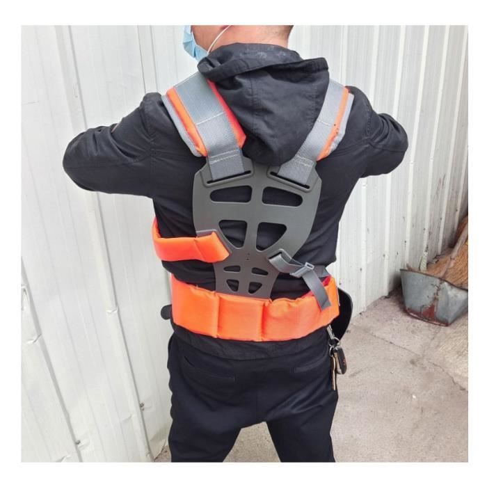 Arnés universal para desbrozadoras - Cinturón doble de confort - Distribuye el peso - Negro - Motorizado