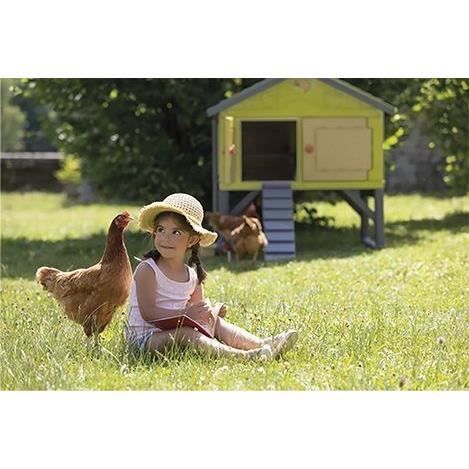 Smoby - Cot Cot Cottage - Poulailler Plastique - Capacité 5 Poules - Nettoyage Facile - Traitement Anti-UV - Fabriqué en France