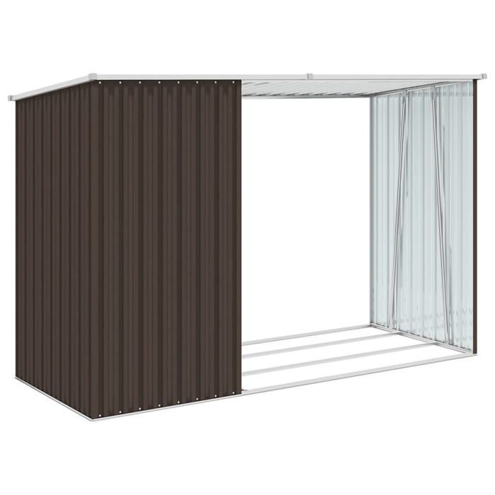 Garden woodshed - UU - Brown 245x98x159 cm Galvanized steel P176