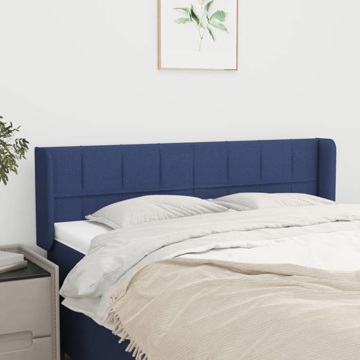 Headboard - vidaXL - Blue - 147x16x78/88 cm - Durable fabric - Adjustable height