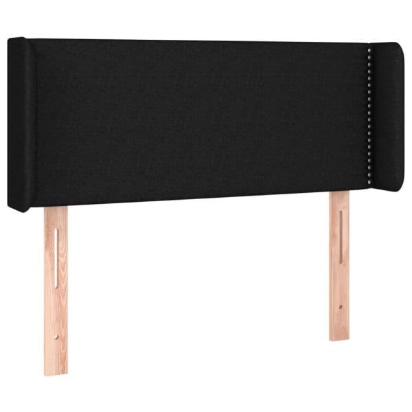 Wezgłowie Czarny 93 x 16 x 78/88 cm Tkanina vidaXL