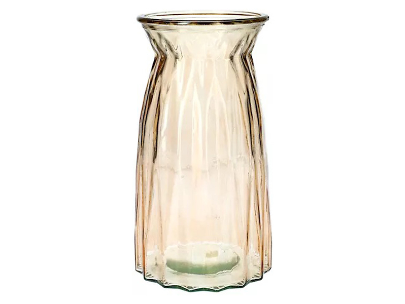 Wazon szklany Mokka 20 cm brązowy półtransparentny