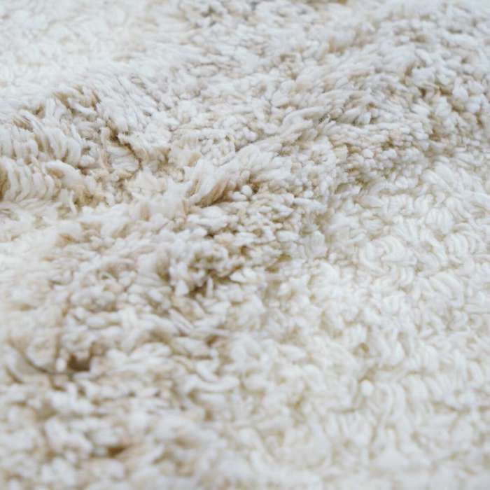Tappeto berbero lavabile in cotone beige, 120x180