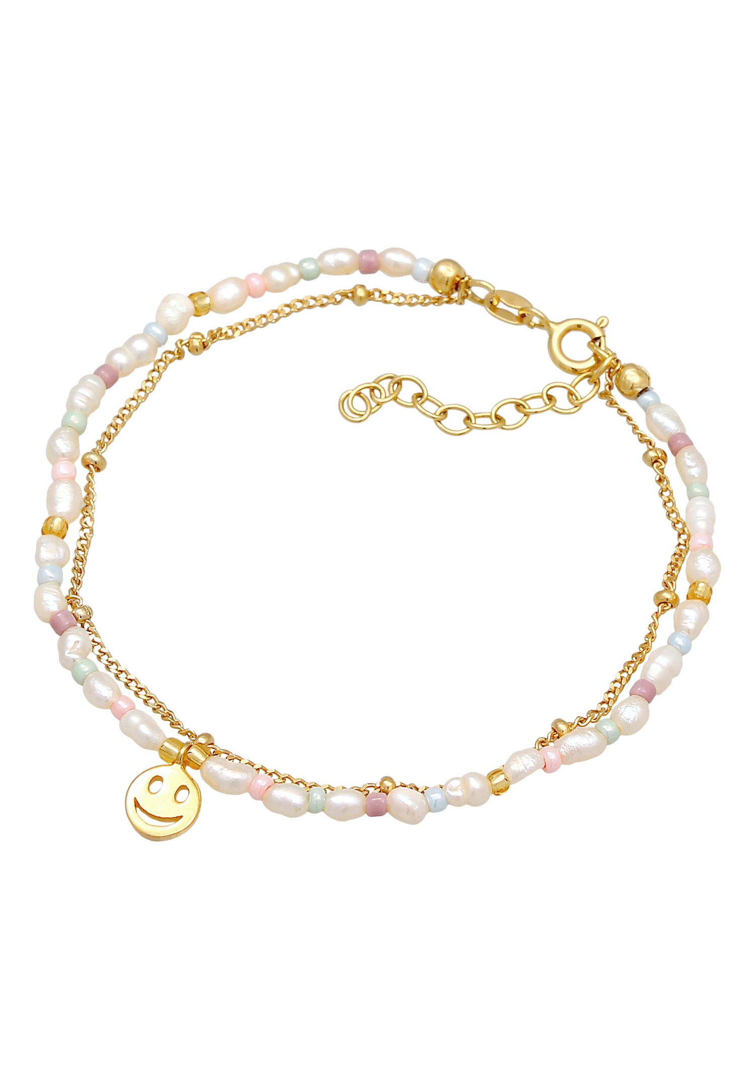 Elli Perles de avec Smiling face pour femmes avec Perles de Culture d'Eau Douce en argent sterling 925