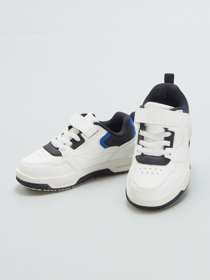 Tricolor hoge sneakers - WIT