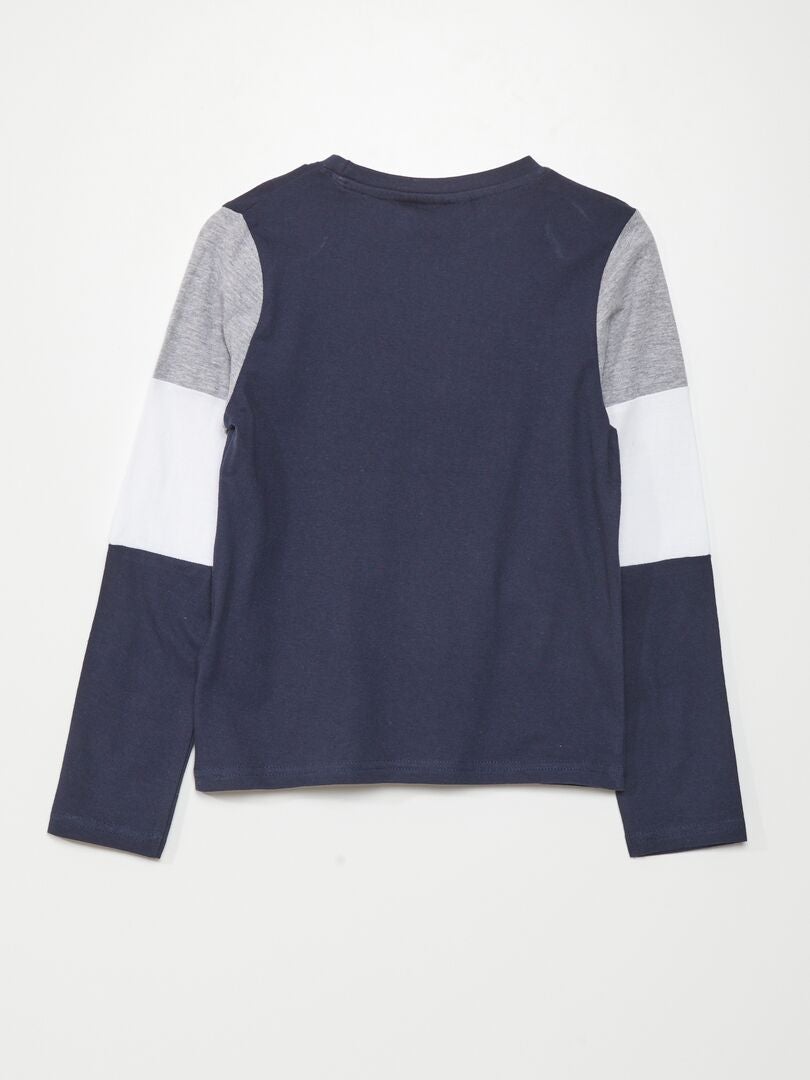 Jersey gebreid T-shirt - BLAUW