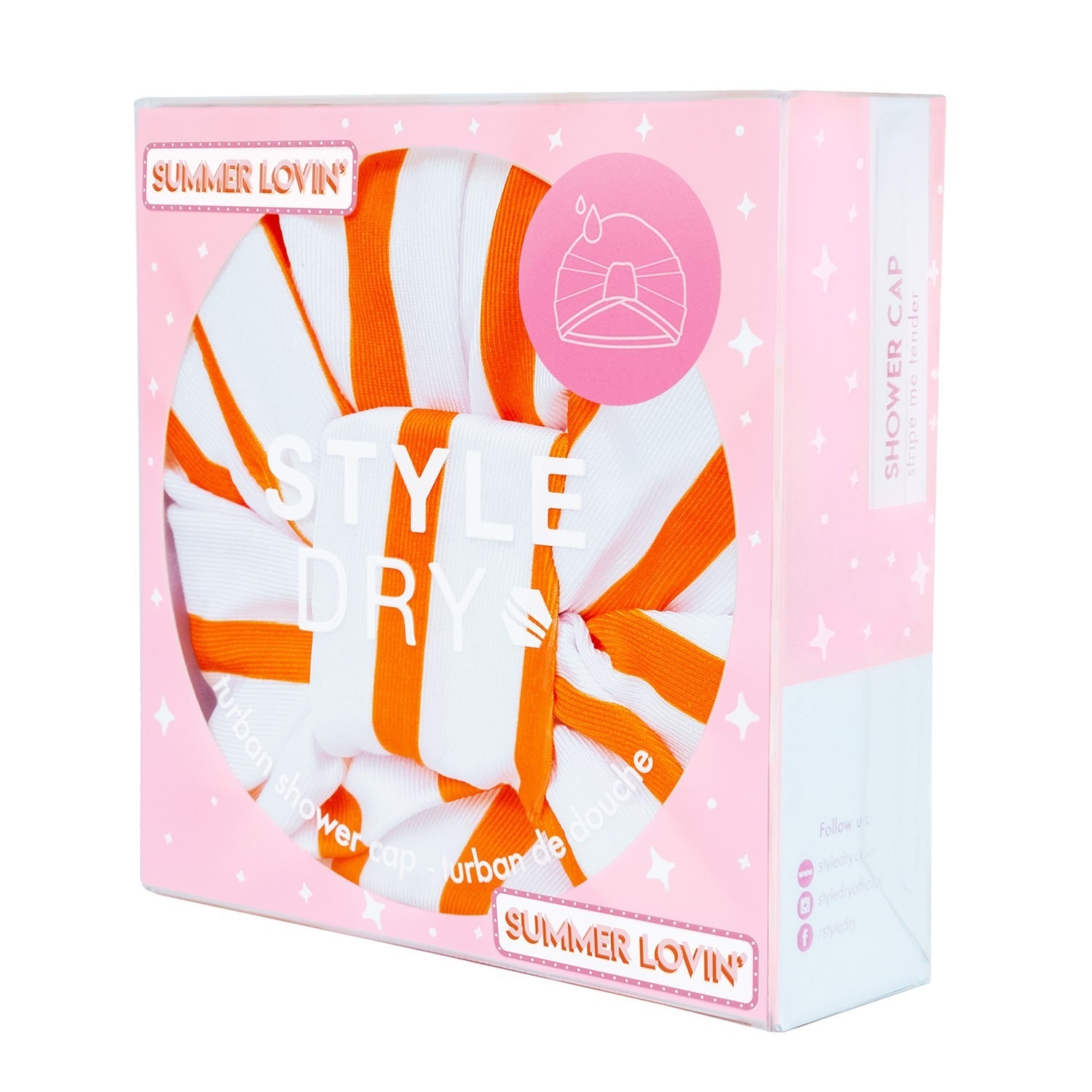 Styledry Turban Shower Cap Stripe Me Tender