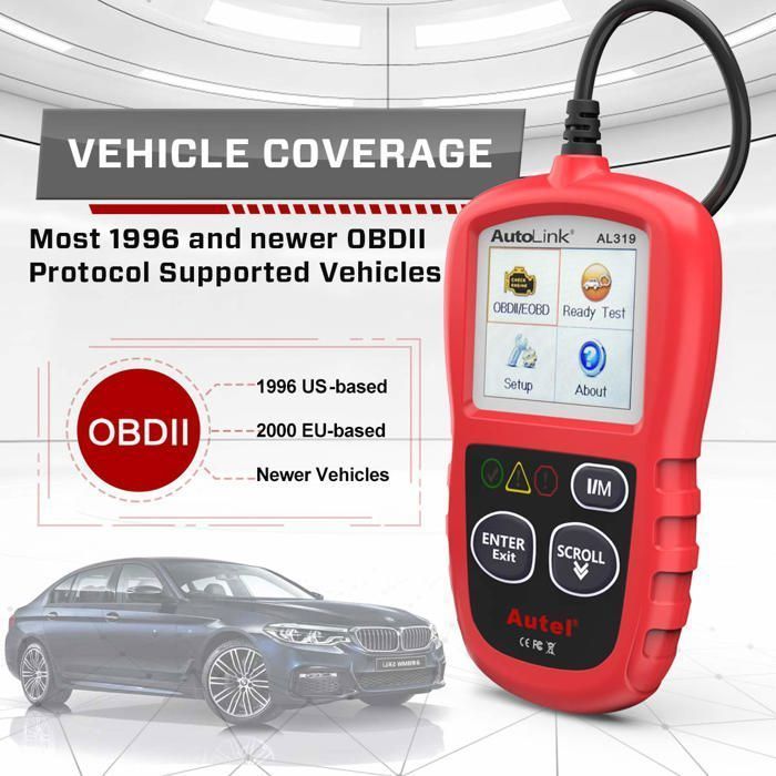 AUTEL AL319 OBD2 Car Diagnostic Tool - One-Click Code Reader - Multi-brand - French Menu
