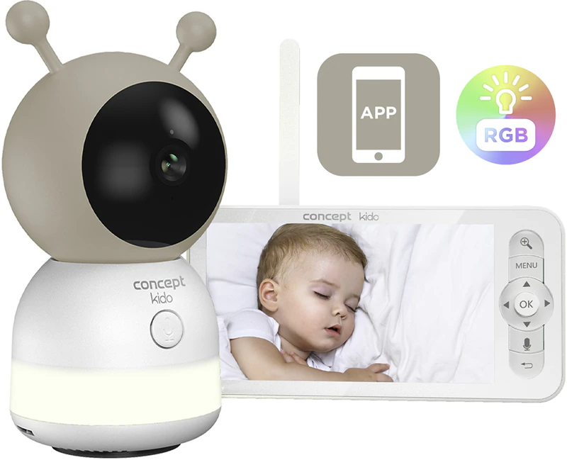 Monitor eletrônico para bebês Concept KIDO KD4010 com câmera