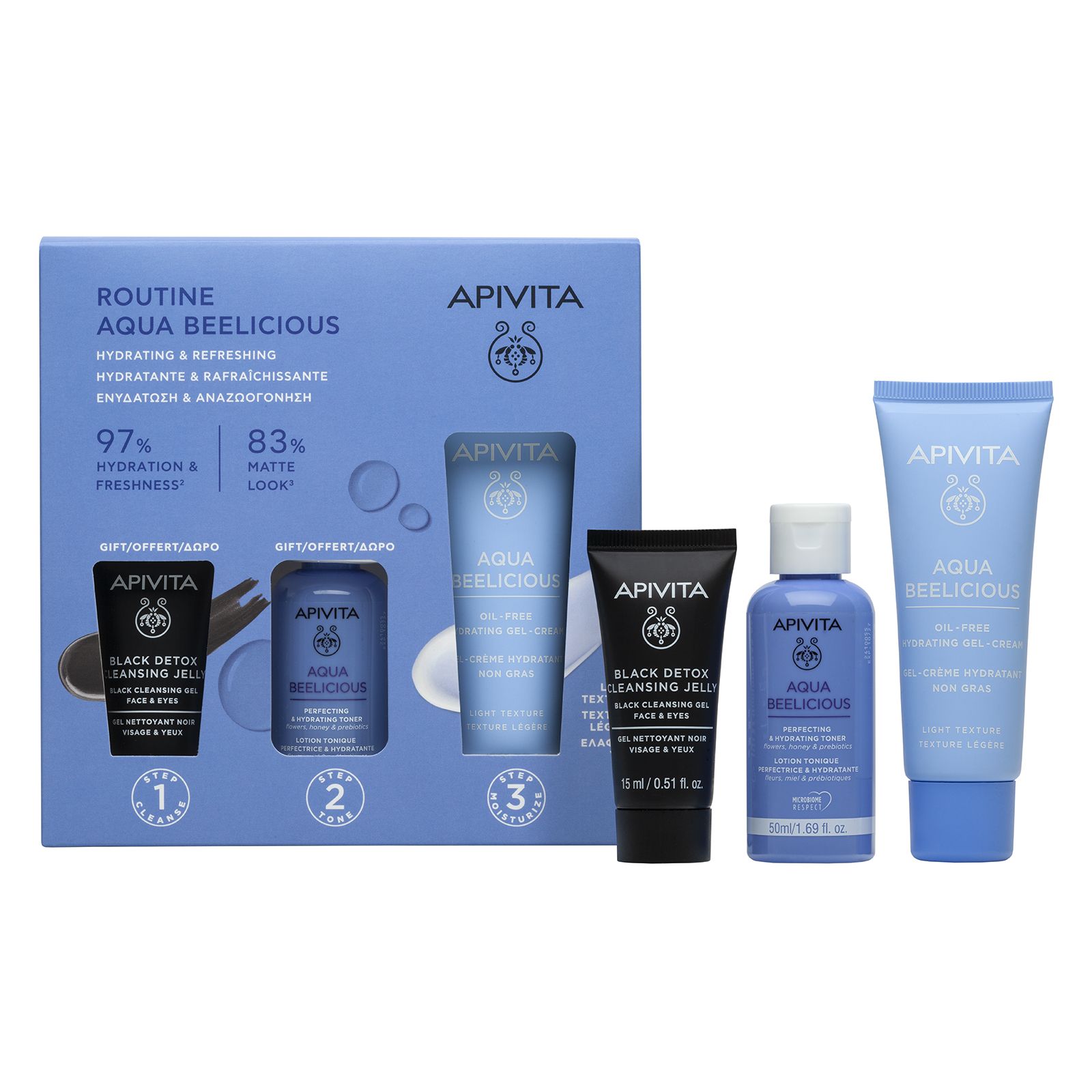 Aqua Beelicious hidratantni i osvježavajući rutinski paket Poklon setovi i paketi iz ljekarne