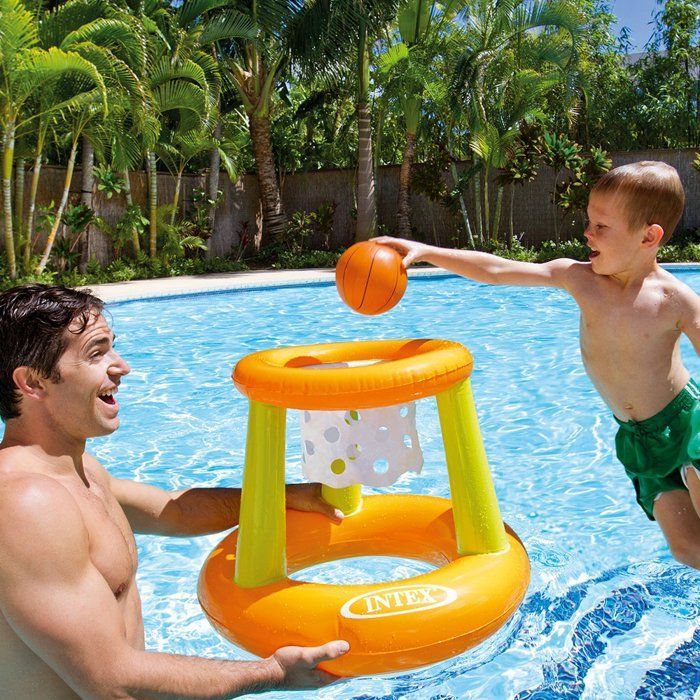 INTEX aufblasbares Basketballspiel für den Pool – Maße: 67 x 65 cm – Für Jungen und Mädchen – Ab 3 Jahren