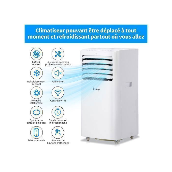 Condizionatore d'aria portatile ALIGHTUP 12000 BTU - 3,5 kW - Timer e WiFi - Telecomando