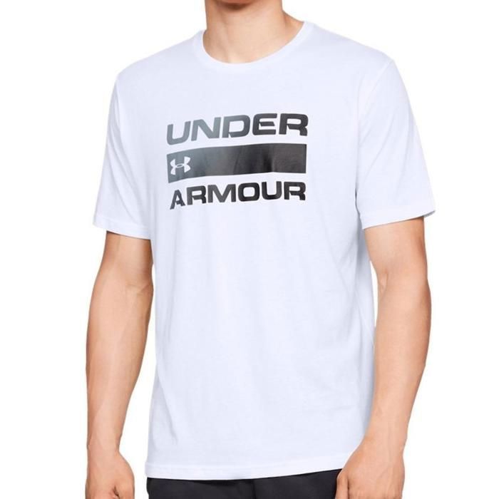 T-shirt - Under Armour - Issue Wordmark - Manches courtes - Blanc - Fitness