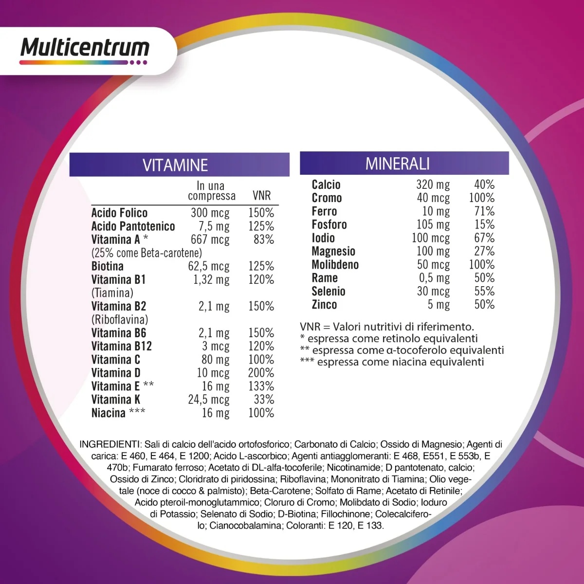 MULTICENTRUM Multicentrum Donna 60 comprimés multivitaminés pour femmes
