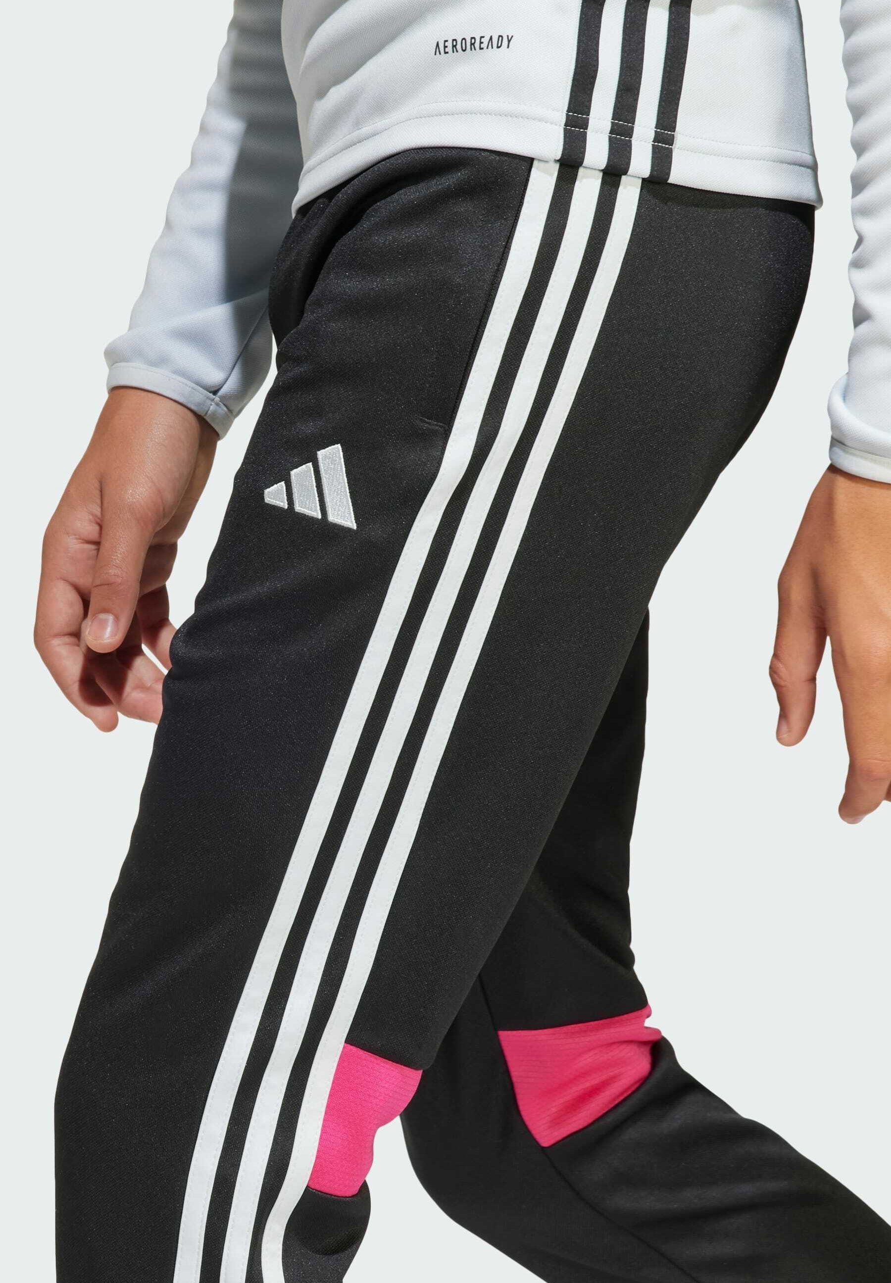 Spodnie dresowe adidas Performance - czarne, przezroczyste, szare, prawdziwa magenta