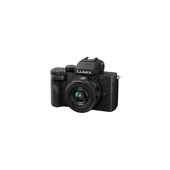 Kit fotocamera ibrida Panasonic Lumix G100D + obiettivo standard 12-32 mm + obiettivo fisso 45-150 mm + teleobiettivo 25 mm