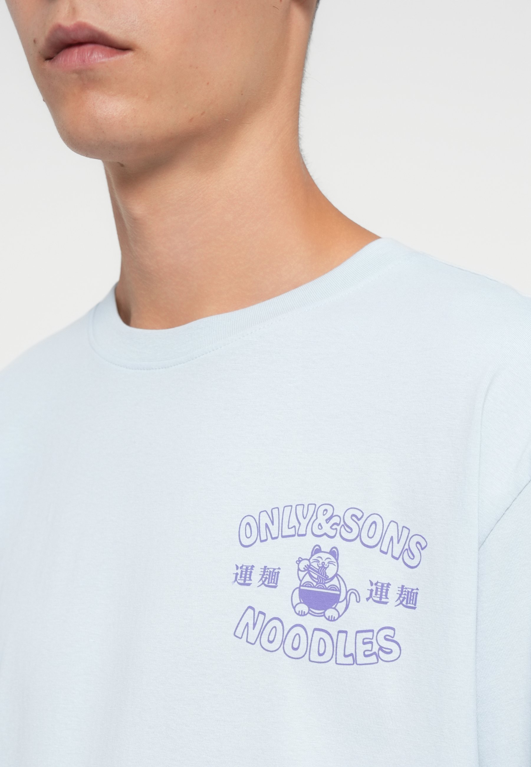 Only & Sons ONSCATISFACTION LOGO TEE - Tricou cu imprimeu - skyway